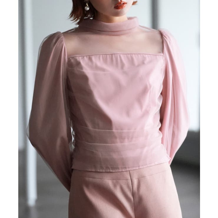 プチハイネックショート丈チュールトップス | SAISON DE PAPILLON  | 詳細画像39 