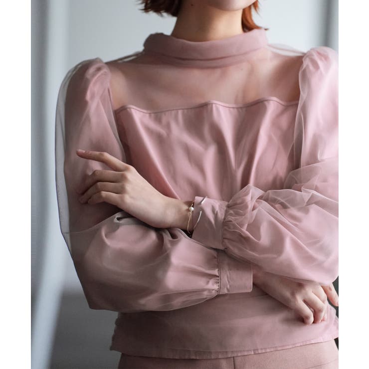 プチハイネックショート丈チュールトップス | SAISON DE PAPILLON  | 詳細画像42 