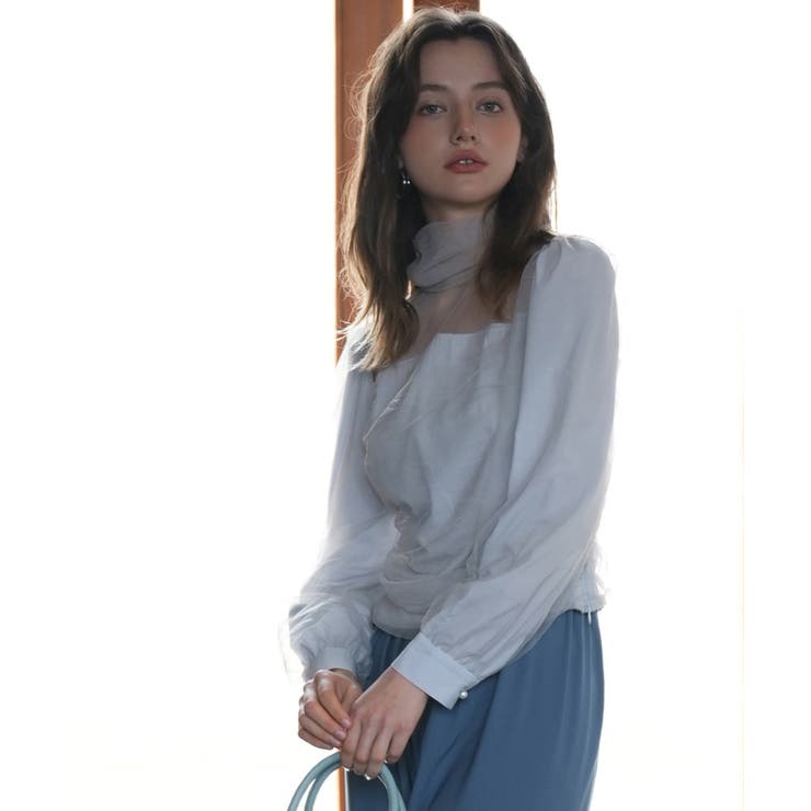 プチハイネックショート丈チュールトップス | SAISON DE PAPILLON  | 詳細画像3 