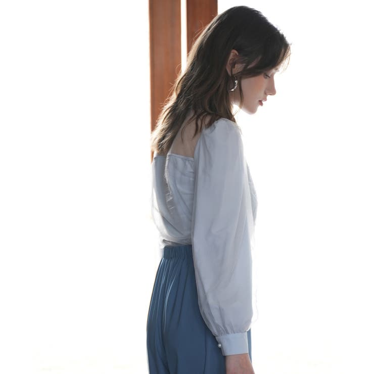 プチハイネックショート丈チュールトップス | SAISON DE PAPILLON  | 詳細画像4 