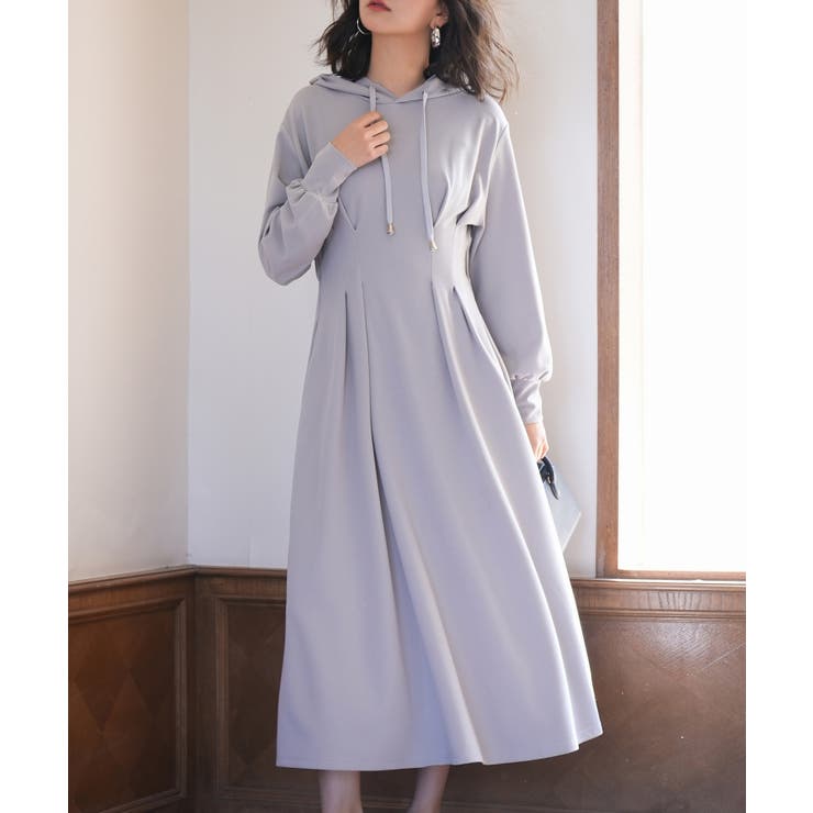 ウエストタックカットソーパーカーワンピース | SAISON DE PAPILLON  | 詳細画像8 