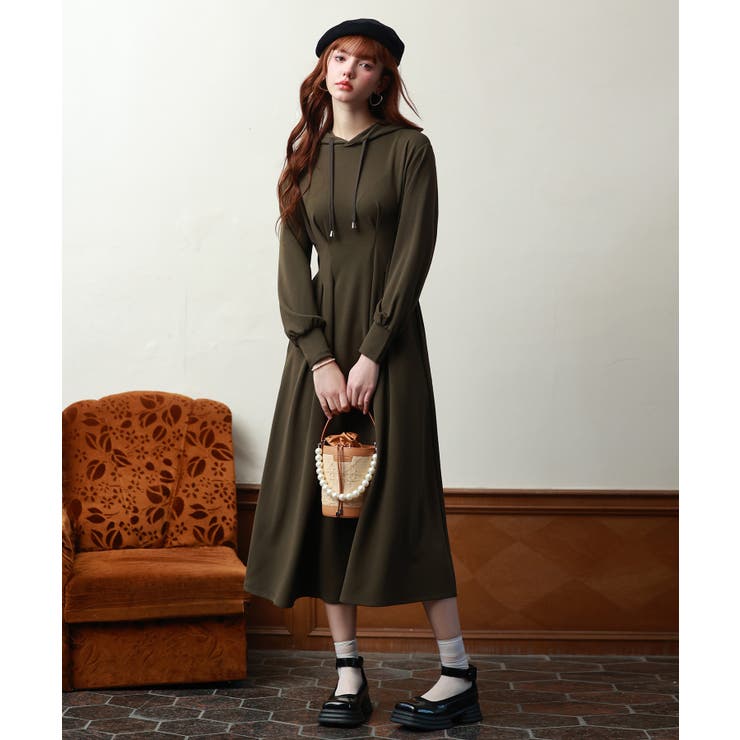 ウエストタックカットソーパーカーワンピース | SAISON DE PAPILLON  | 詳細画像18 