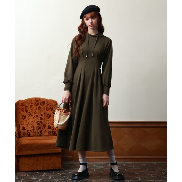 ウエストタックカットソーパーカーワンピース | SAISON DE PAPILLON  | 詳細画像19 