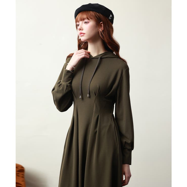 ウエストタックカットソーパーカーワンピース | SAISON DE PAPILLON  | 詳細画像21 