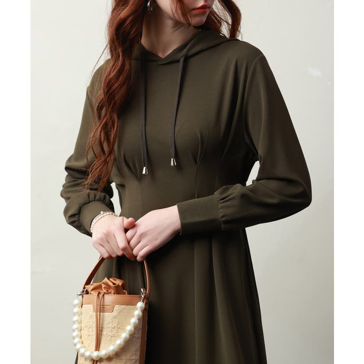 ウエストタックカットソーパーカーワンピース | SAISON DE PAPILLON  | 詳細画像24 