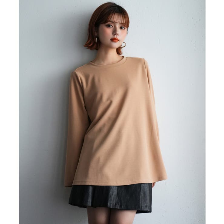 ベージュ | ゆったりシルエカットソートトップス | SAISON DE PAPILLON 