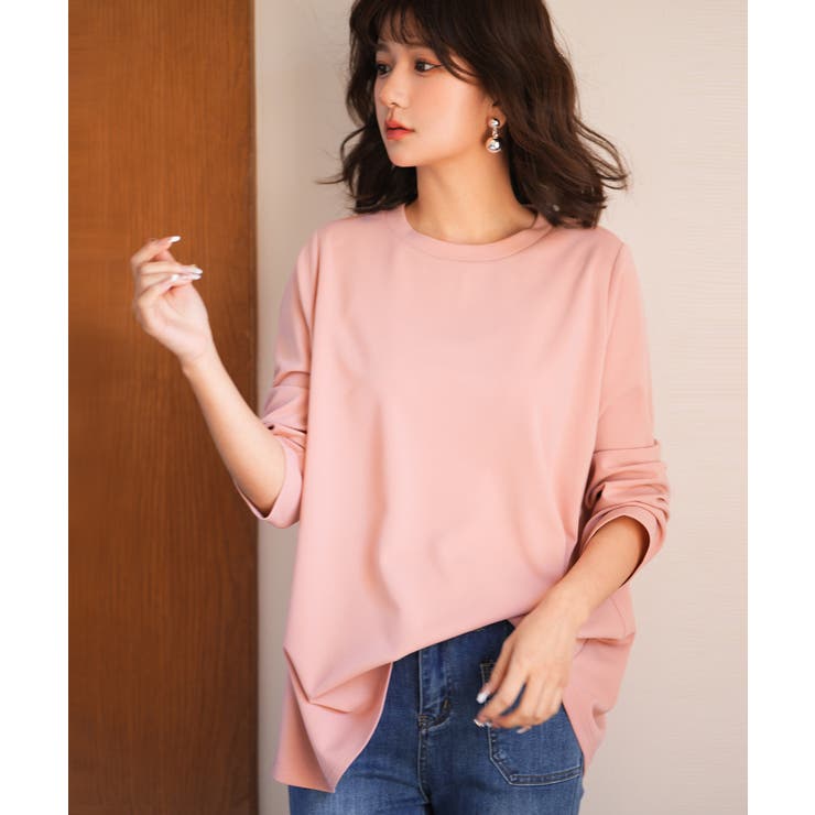 ピンク | ゆったりシルエカットソートトップス | SAISON DE PAPILLON 