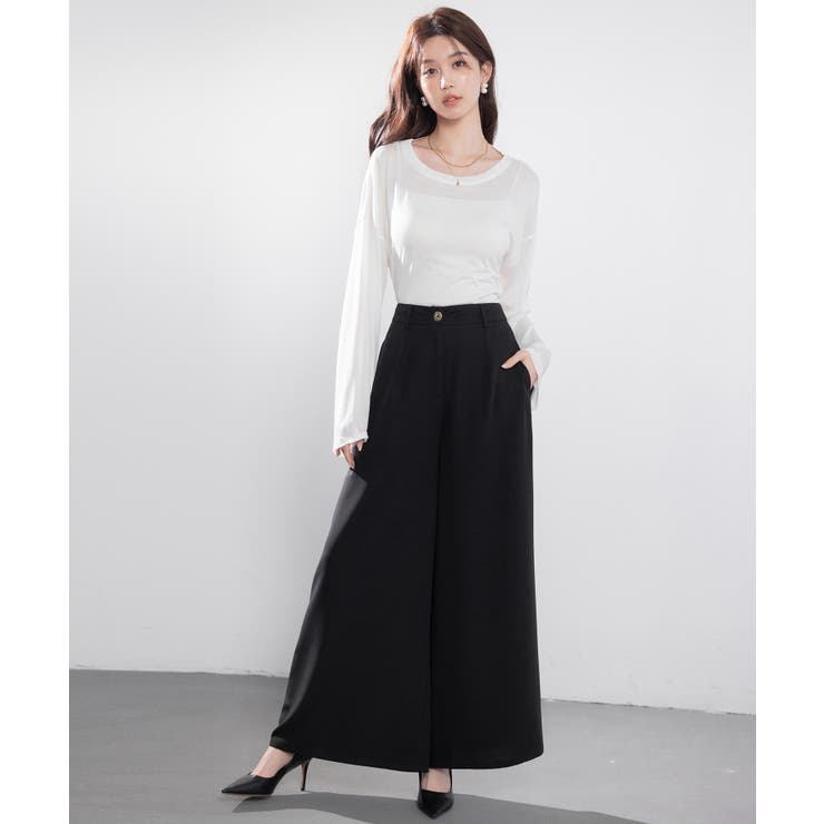 シアー生地長袖クルーネックトップス | SAISON DE PAPILLON  | 詳細画像9 