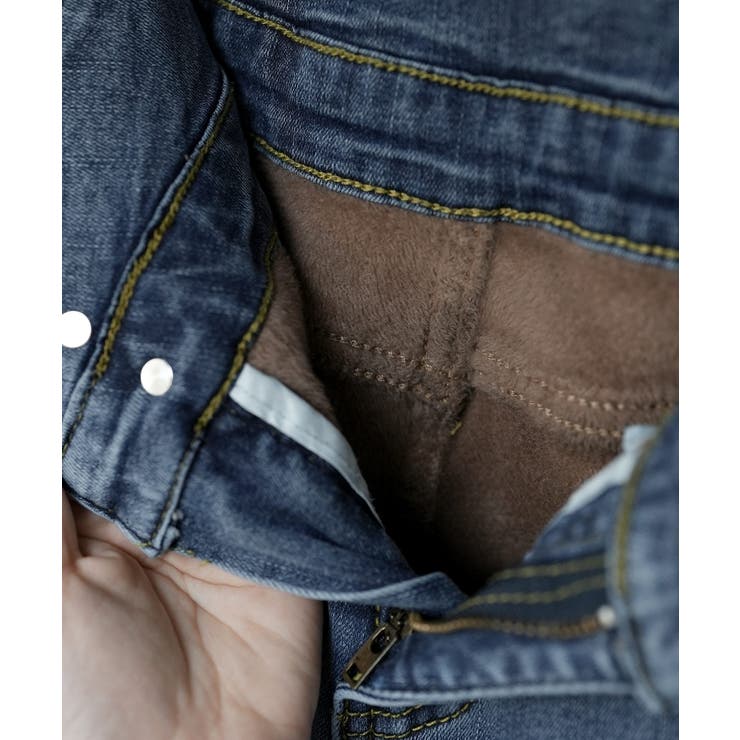 裏起毛ハイウエストストレッチスキニーデニムパンツ | SAISON DE PAPILLON  | 詳細画像13 