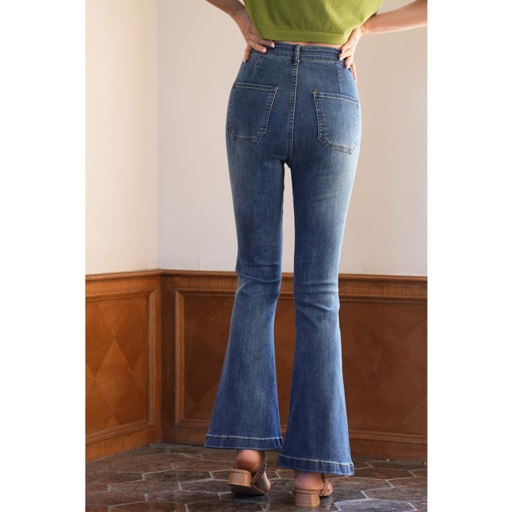 ハイライズフレアデニムパンツ | SAISON DE PAPILLON  | 詳細画像9 