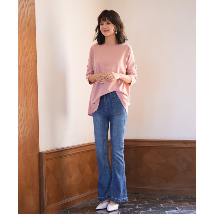 ハイライズフレアデニムパンツ | SAISON DE PAPILLON  | 詳細画像13 