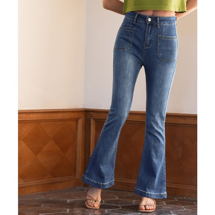 ハイライズフレアデニムパンツ | SAISON DE PAPILLON  | 詳細画像4 