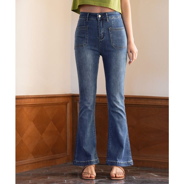 ハイライズフレアデニムパンツ | SAISON DE PAPILLON  | 詳細画像7 