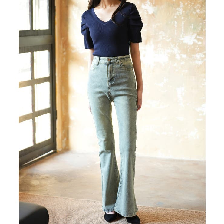 ハイウエストストレッチデニムパンツ | SAISON DE PAPILLON  | 詳細画像9 