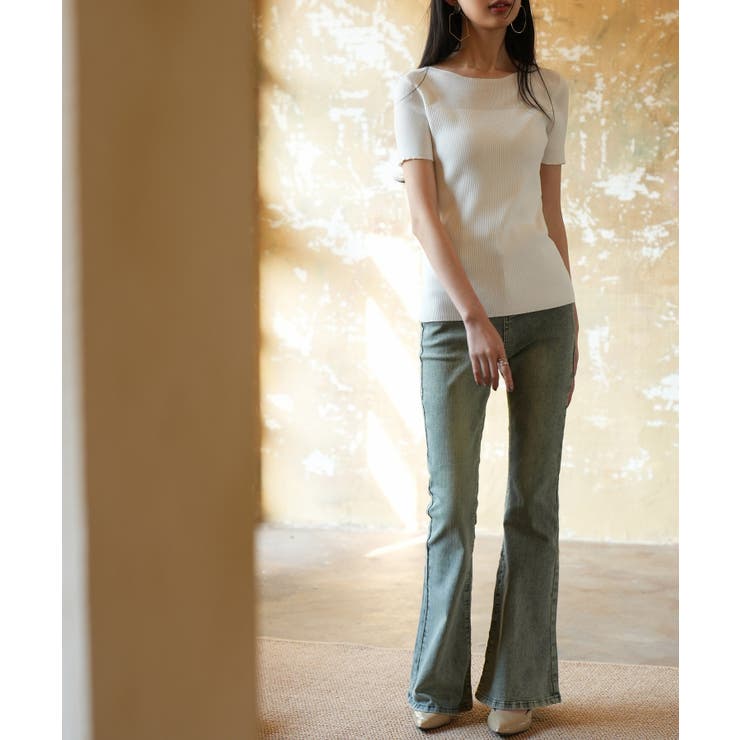 ハイウエストストレッチデニムパンツ | SAISON DE PAPILLON  | 詳細画像10 