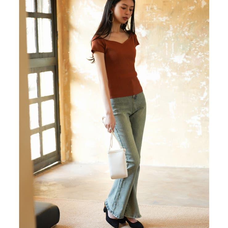 ハイウエストストレッチデニムパンツ | SAISON DE PAPILLON  | 詳細画像11 