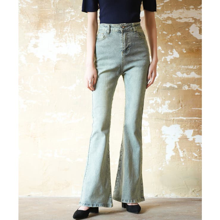 グリーン系その他 | ハイウエストストレッチデニムパンツ | SAISON DE PAPILLON 