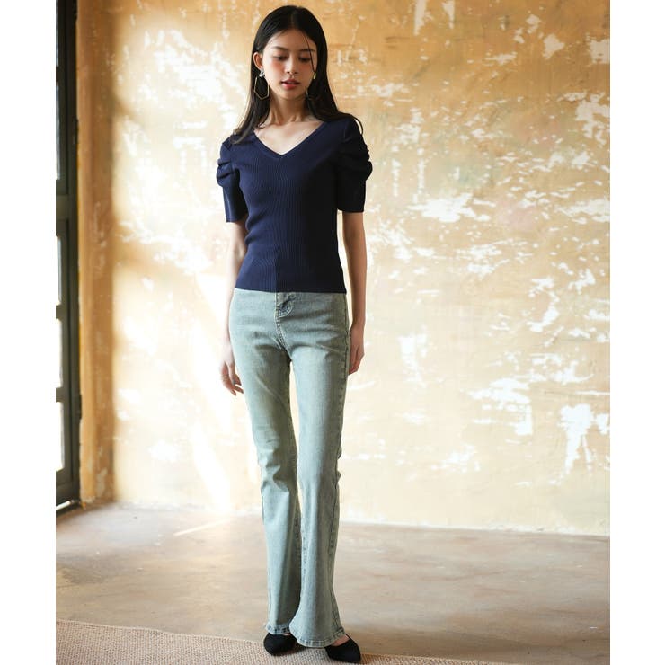 ハイウエストストレッチデニムパンツ | SAISON DE PAPILLON  | 詳細画像8 