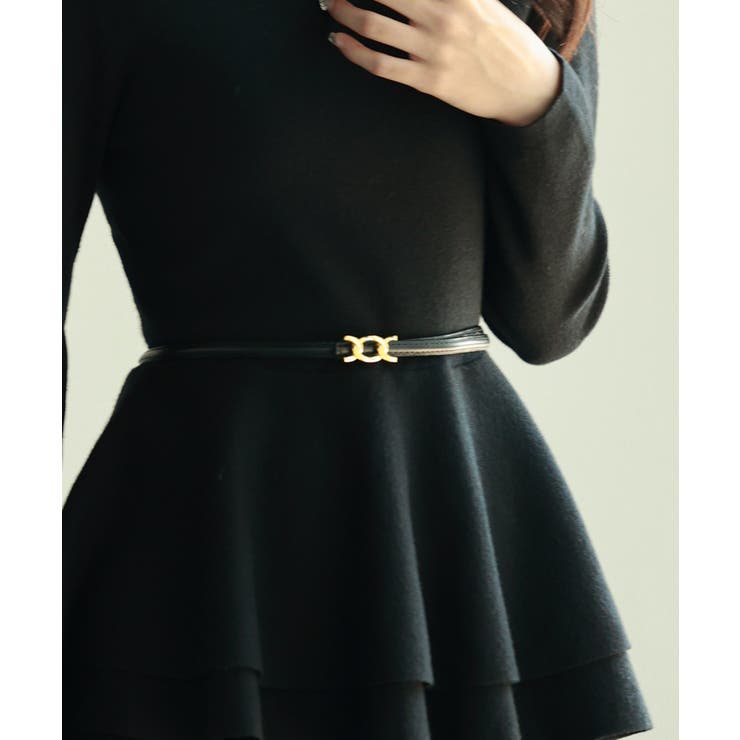 ゴールドバックル細ベルト | SAISON DE PAPILLON  | 詳細画像4 