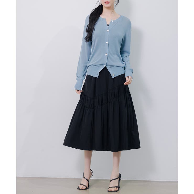 【接触冷感】クルーネックサマーニットカーディガン | SAISON DE PAPILLON  | 詳細画像16 