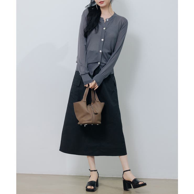 【接触冷感】クルーネックサマーニットカーディガン | SAISON DE PAPILLON  | 詳細画像29 