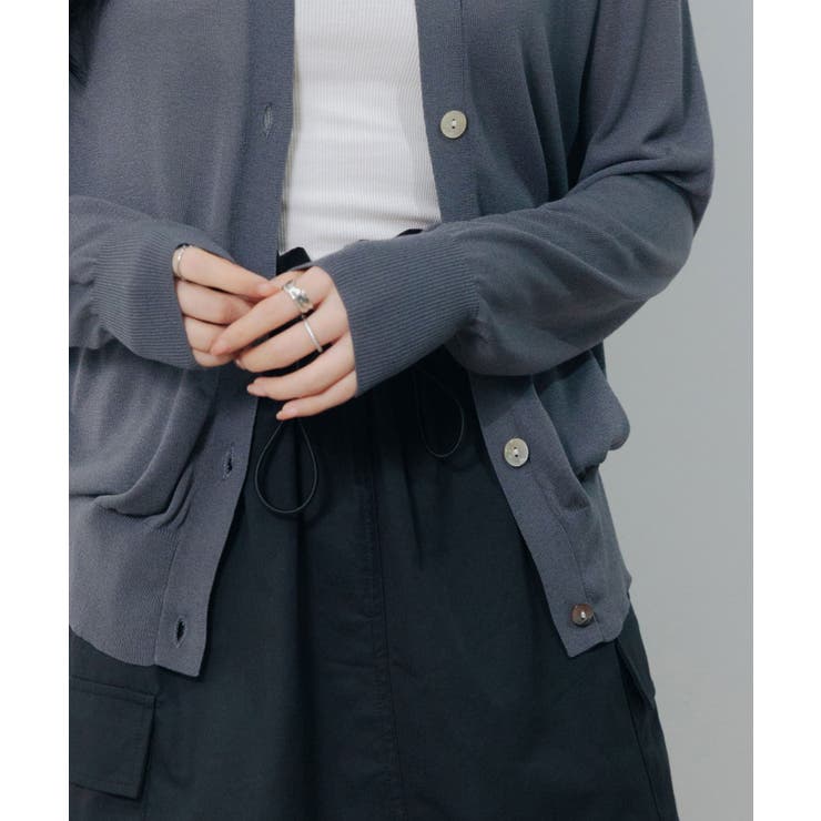 【接触冷感】クルーネックサマーニットカーディガン | SAISON DE PAPILLON  | 詳細画像32 