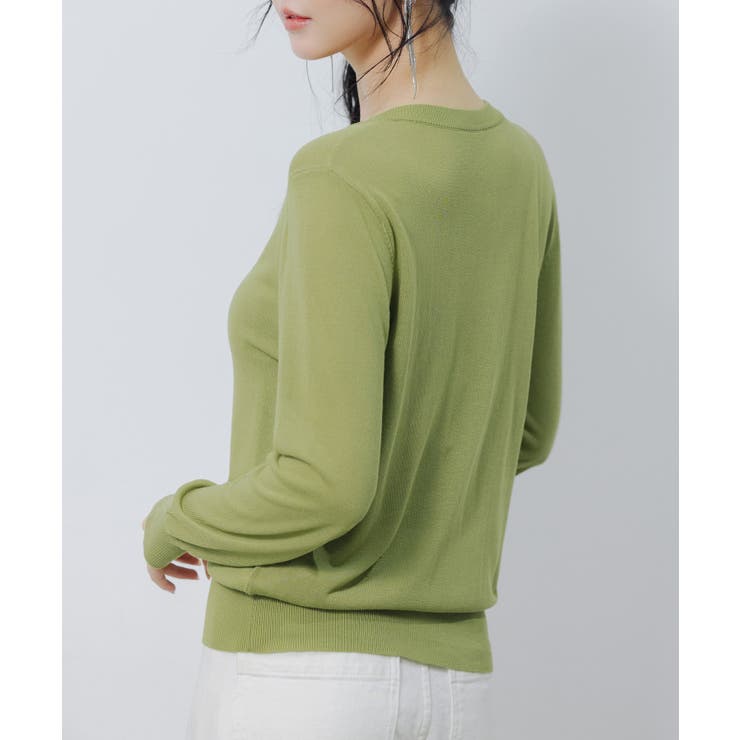 【接触冷感】クルーネックサマーニットカーディガン | SAISON DE PAPILLON  | 詳細画像53 