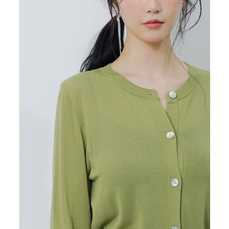 【接触冷感】クルーネックサマーニットカーディガン | SAISON DE PAPILLON  | 詳細画像56 