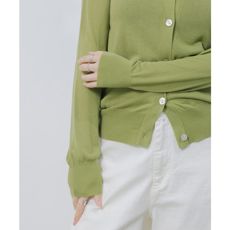 【接触冷感】クルーネックサマーニットカーディガン | SAISON DE PAPILLON  | 詳細画像57 