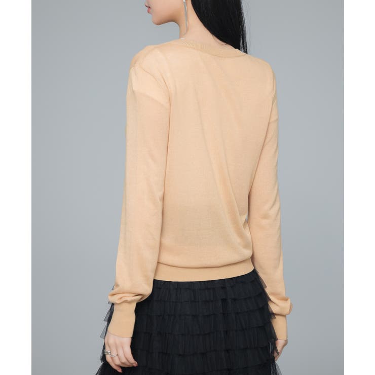 【接触冷感】クルーネックサマーニットカーディガン | SAISON DE PAPILLON  | 詳細画像59 