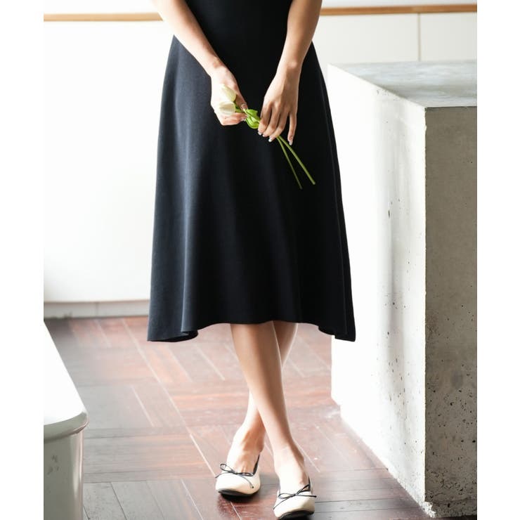 前後2way襟付きミモレ丈ニットワンピース | SAISON DE PAPILLON  | 詳細画像34 