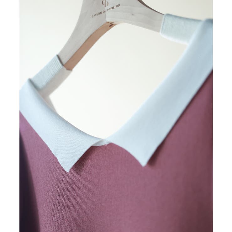 前後2way襟付きミモレ丈ニットワンピース | SAISON DE PAPILLON  | 詳細画像37 