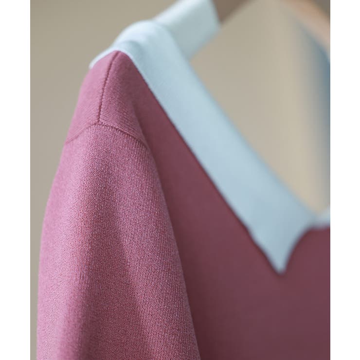 前後2way襟付きミモレ丈ニットワンピース | SAISON DE PAPILLON  | 詳細画像38 