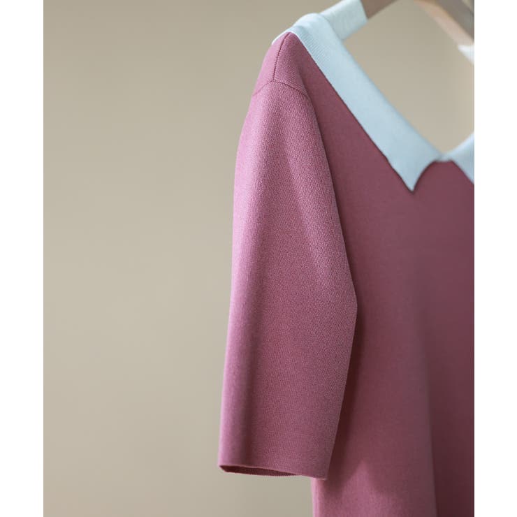 前後2way襟付きミモレ丈ニットワンピース | SAISON DE PAPILLON  | 詳細画像39 