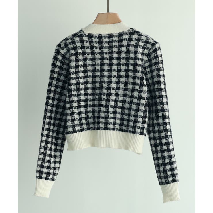 フロントリボンギンガムチェックニットプルオーバー | SAISON DE PAPILLON  | 詳細画像45 