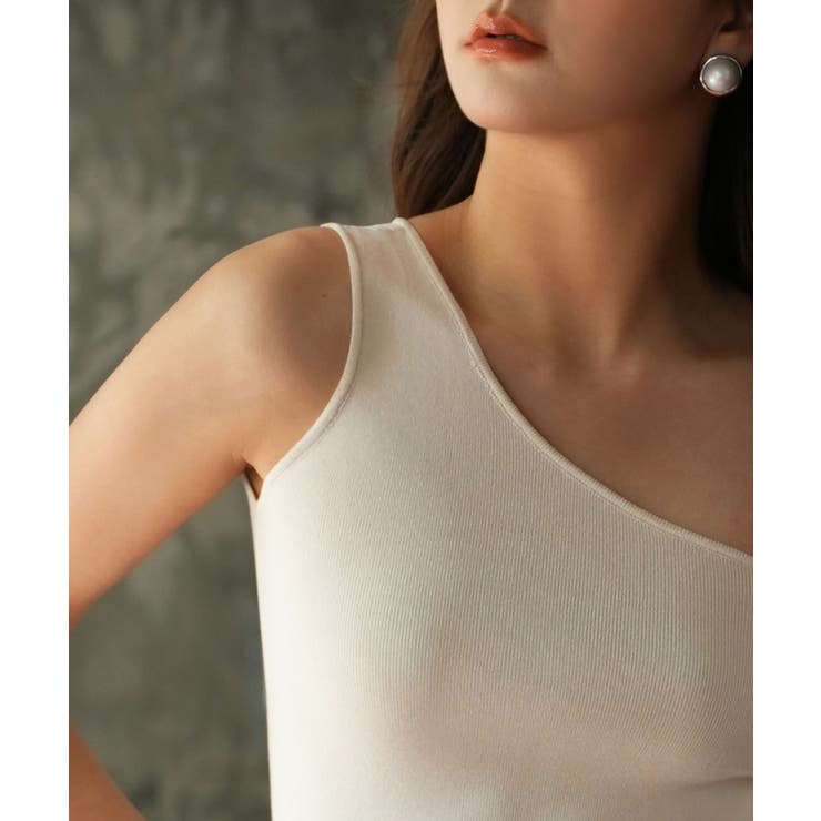 ワンショルダーニットタンクトップ | SAISON DE PAPILLON  | 詳細画像8 