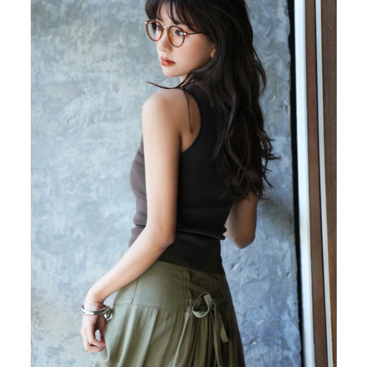 ワンショルダーニットタンクトップ | SAISON DE PAPILLON  | 詳細画像18 