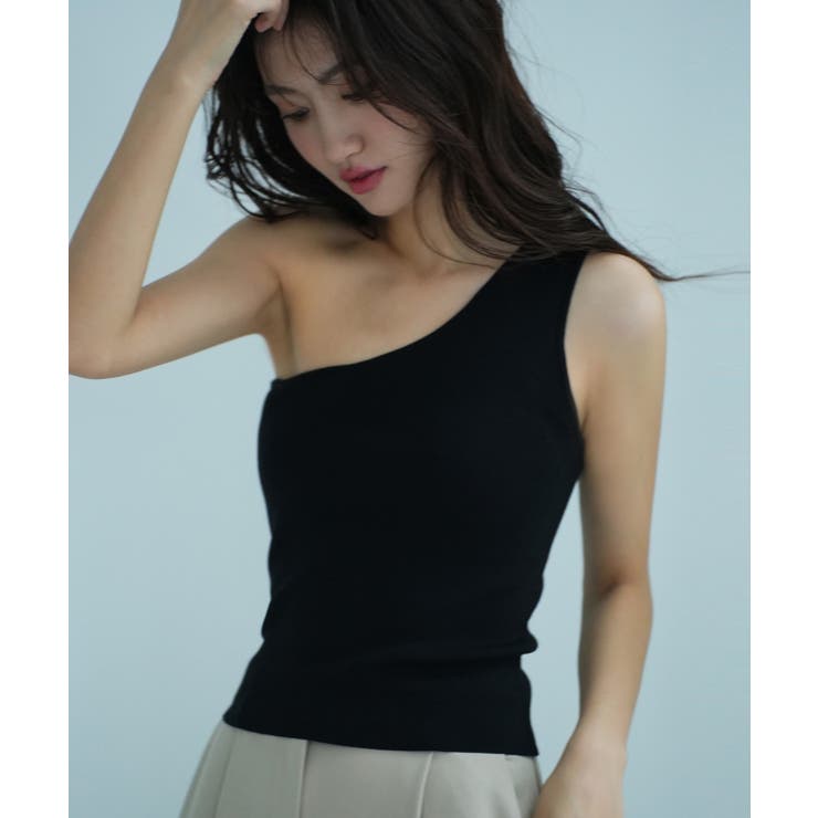 18SS FUMIKA_UCHIDA 定番タンクトップ ワンショルダー ブラウン 18SS FUMIKA_UCHIDA 定番タンクトップ ワンショルダー ブラウン