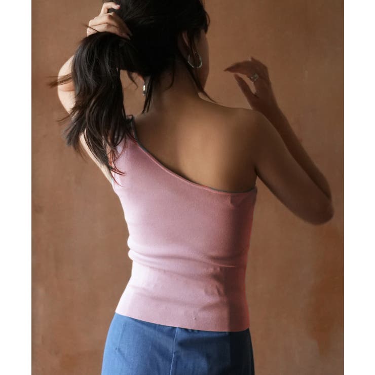 ワンショルダーニットタンクトップ | SAISON DE PAPILLON  | 詳細画像31 