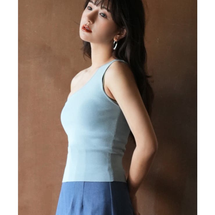 ワンショルダーニットタンクトップ | SAISON DE PAPILLON  | 詳細画像36 