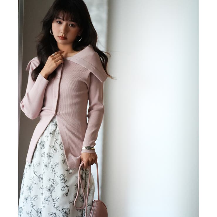 オフショルダーリブニットプルオーバー | SAISON DE PAPILLON  | 詳細画像19 