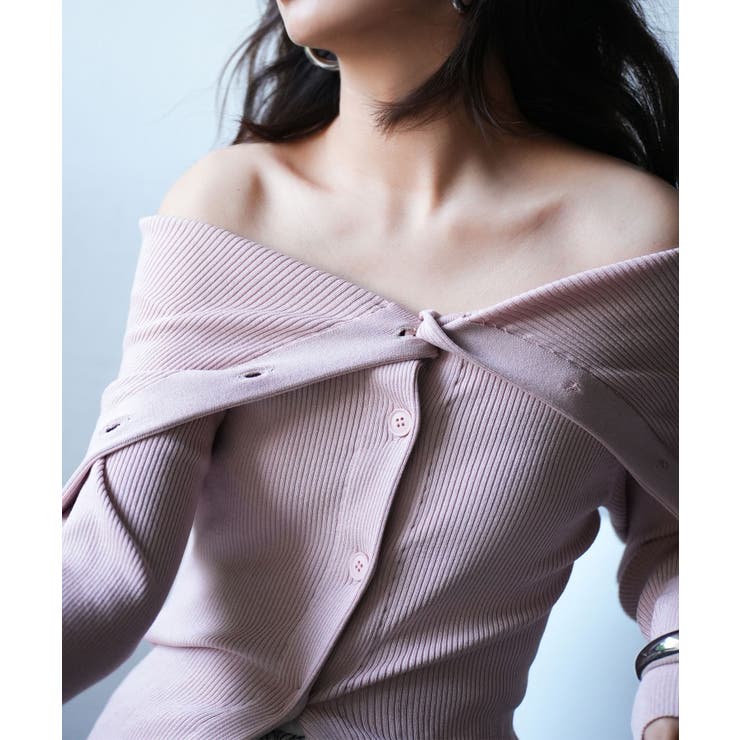 オフショルダーリブニットプルオーバー | SAISON DE PAPILLON  | 詳細画像23 