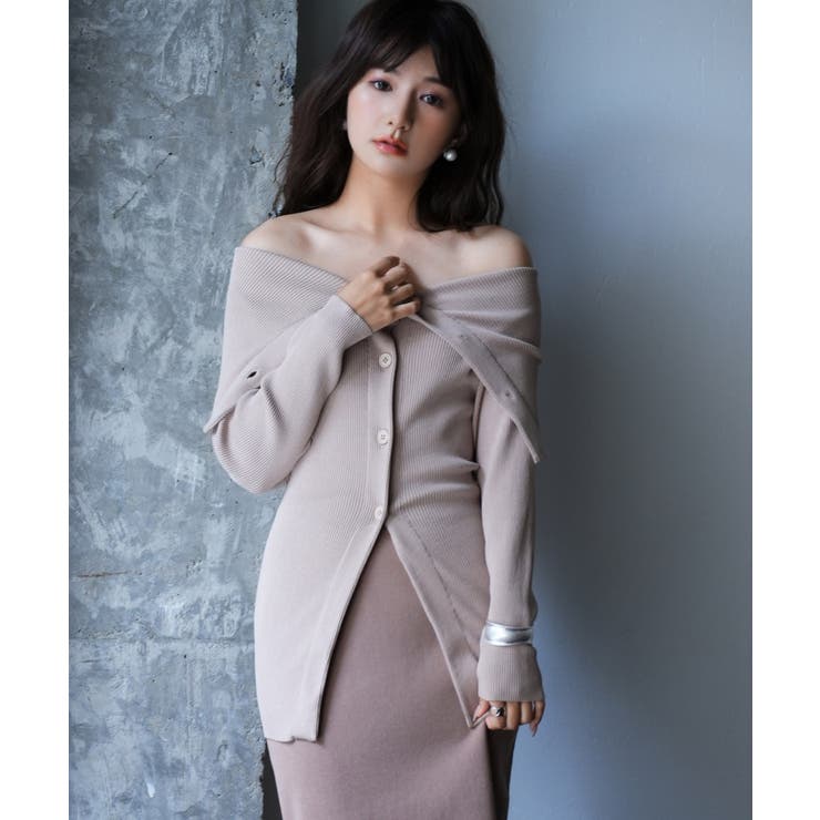 オフショルダーリブニットプルオーバー | SAISON DE PAPILLON  | 詳細画像24 