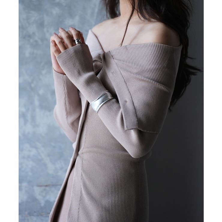 オフショルダーリブニットプルオーバー | SAISON DE PAPILLON  | 詳細画像27 