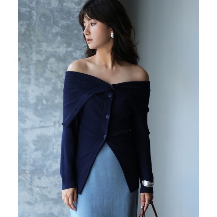 オフショルダーリブニットプルオーバー | SAISON DE PAPILLON  | 詳細画像28 