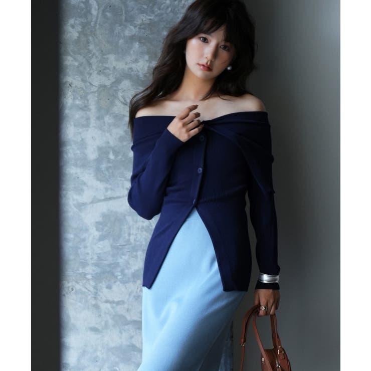 オフショルダーリブニットプルオーバー | SAISON DE PAPILLON  | 詳細画像31 