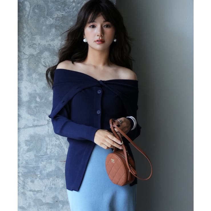 オフショルダーリブニットプルオーバー | SAISON DE PAPILLON  | 詳細画像33 