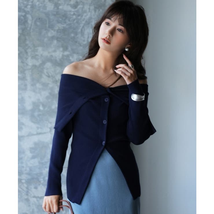 オフショルダーリブニットプルオーバー | SAISON DE PAPILLON  | 詳細画像34 