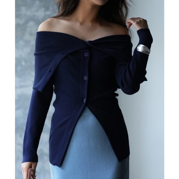 オフショルダーリブニットプルオーバー | SAISON DE PAPILLON  | 詳細画像38 