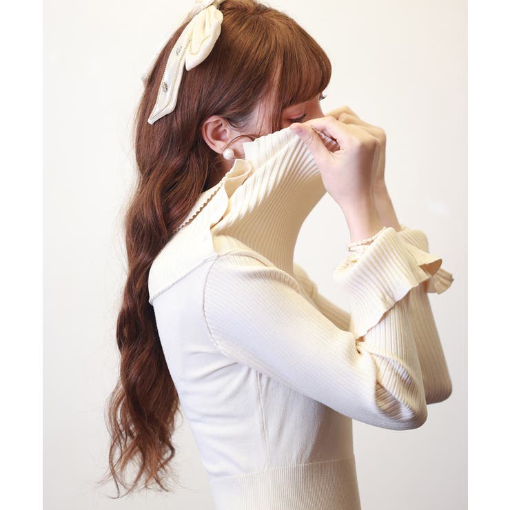 オフショルダー膝丈ニットワンピース[品番：DSSW0003052]｜SAISON DE